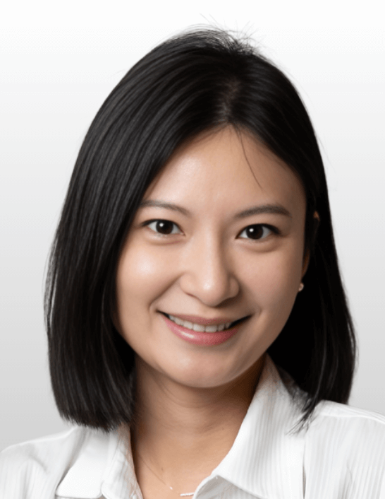 Person with black bob hairstyle.