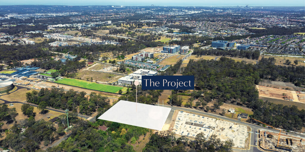 Aerial view of a development site.